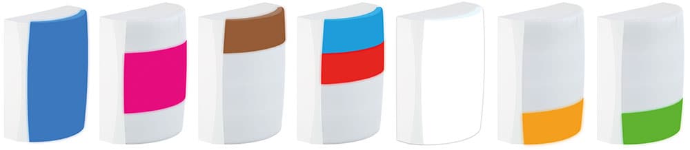 Dome lamp segments lit in different signal colours